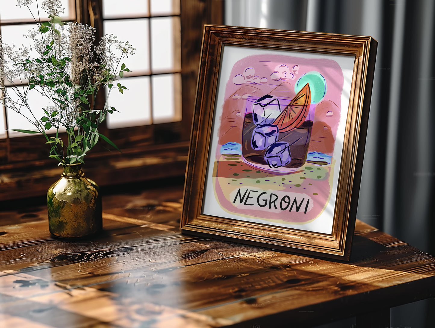 Retro Negroni - Art Print
