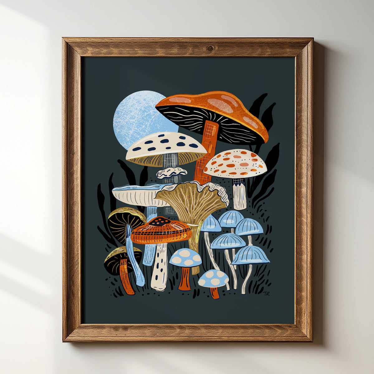 Moonlight & Mushrooms - Art Print