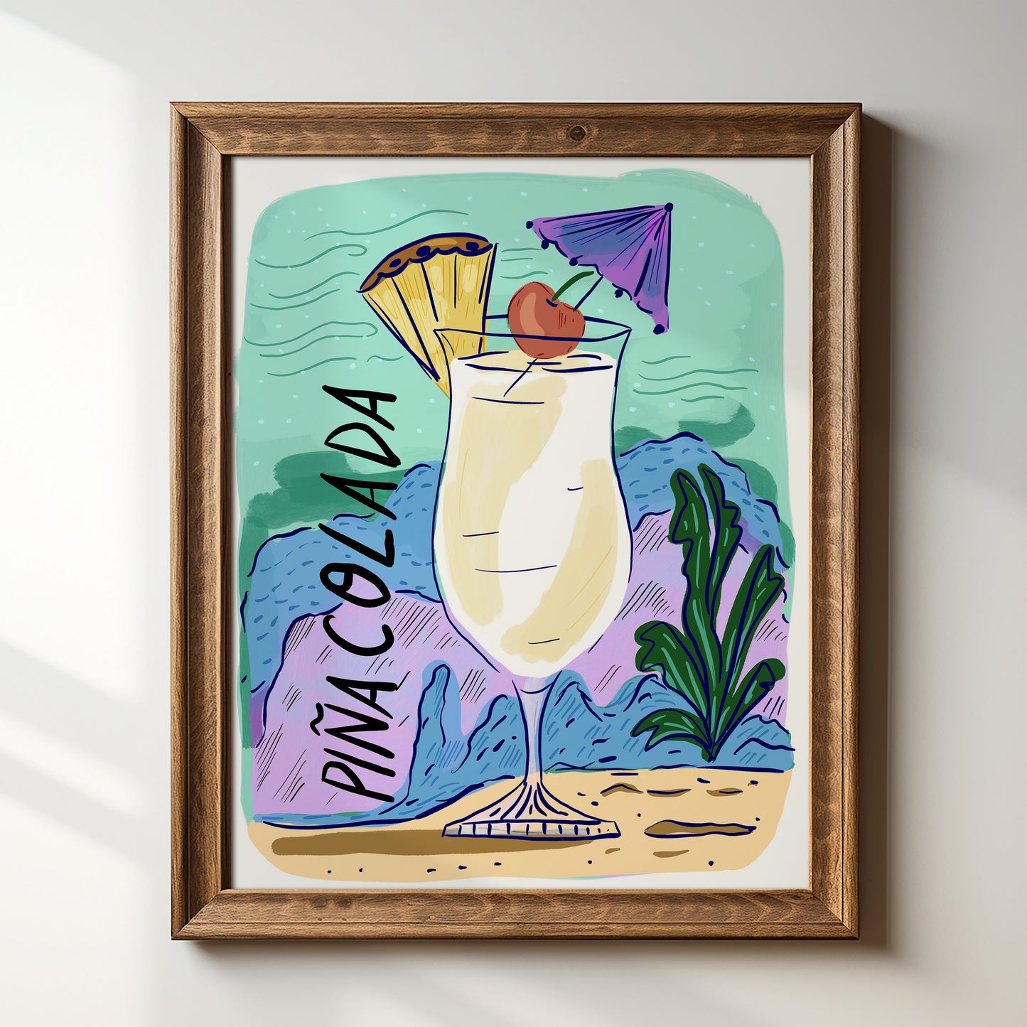 Retro Piña Colada - Art Print