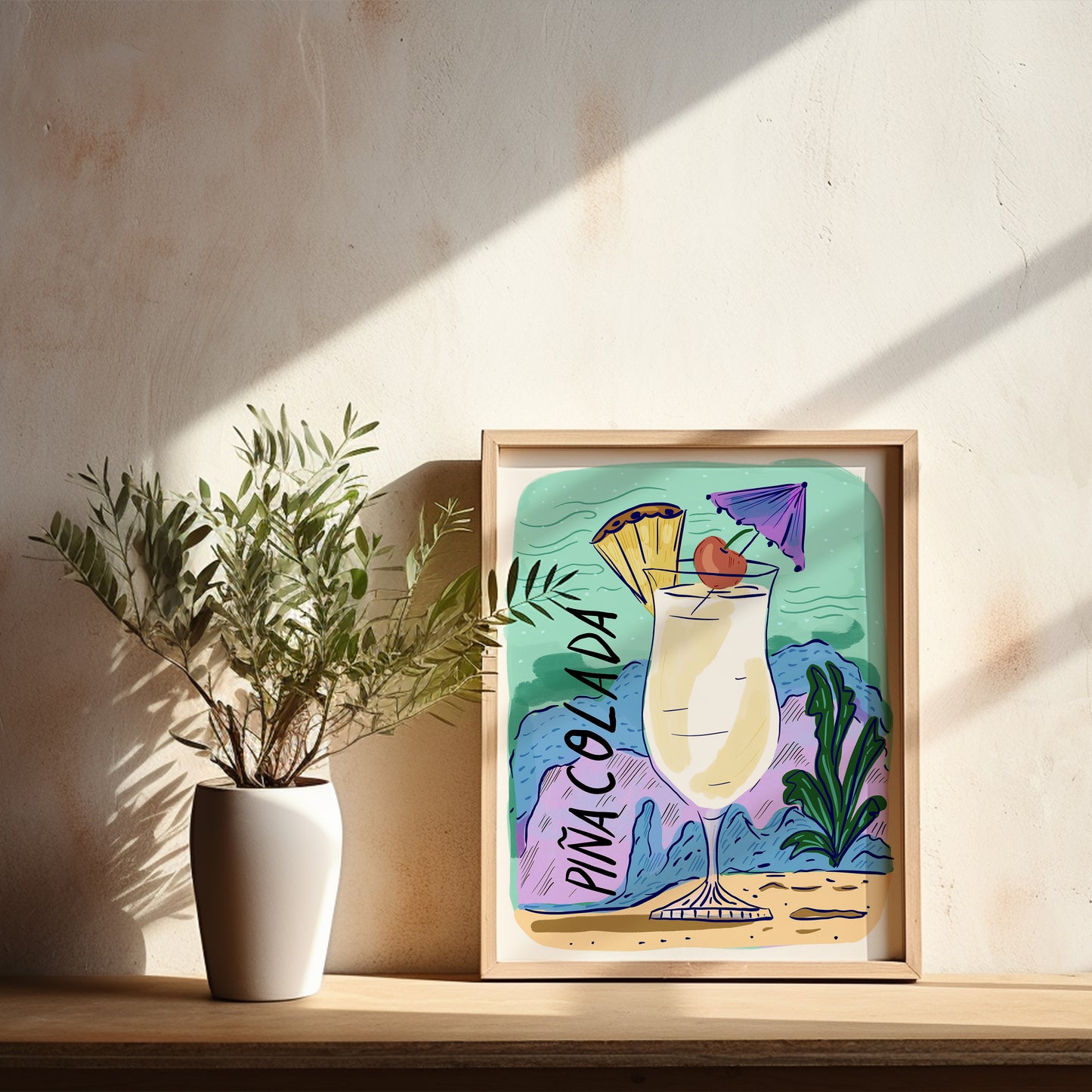 Retro Piña Colada - Art Print