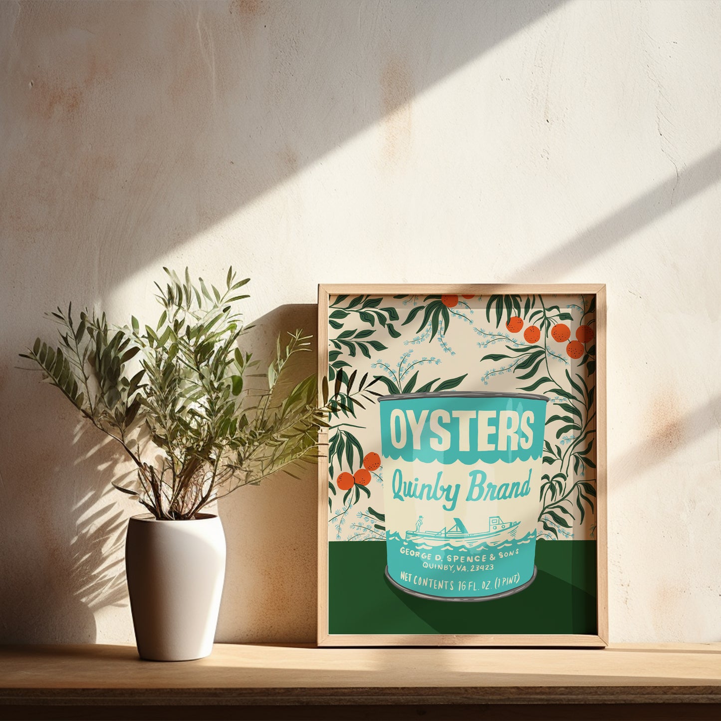 Quinby Oysters Can Redux - Art Print