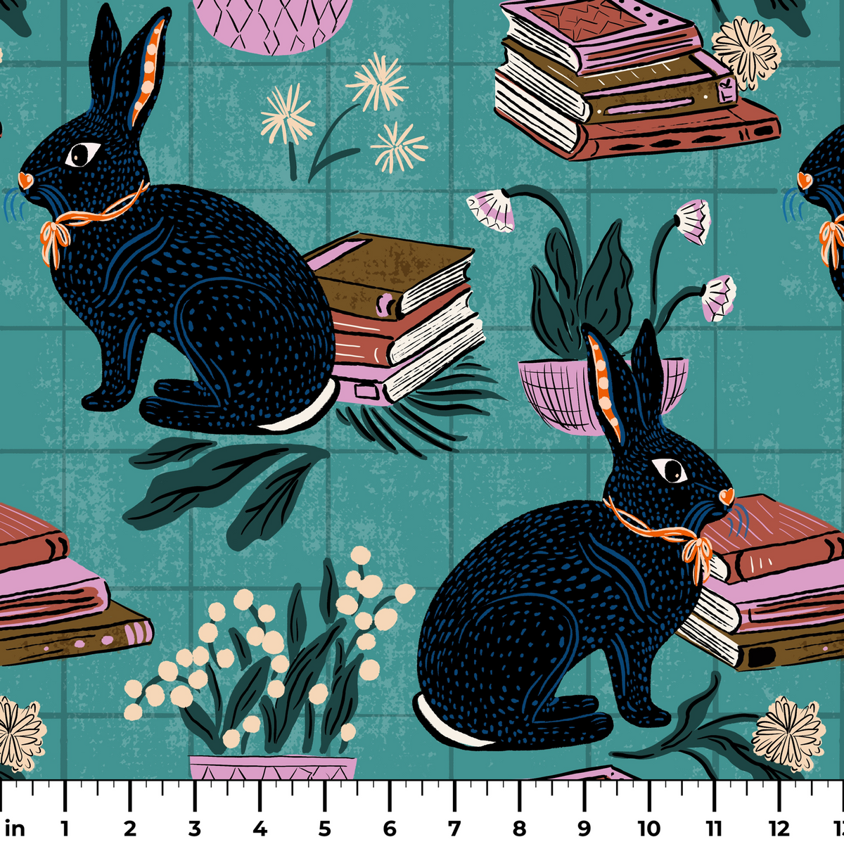 Bookish Bunnies Fabric