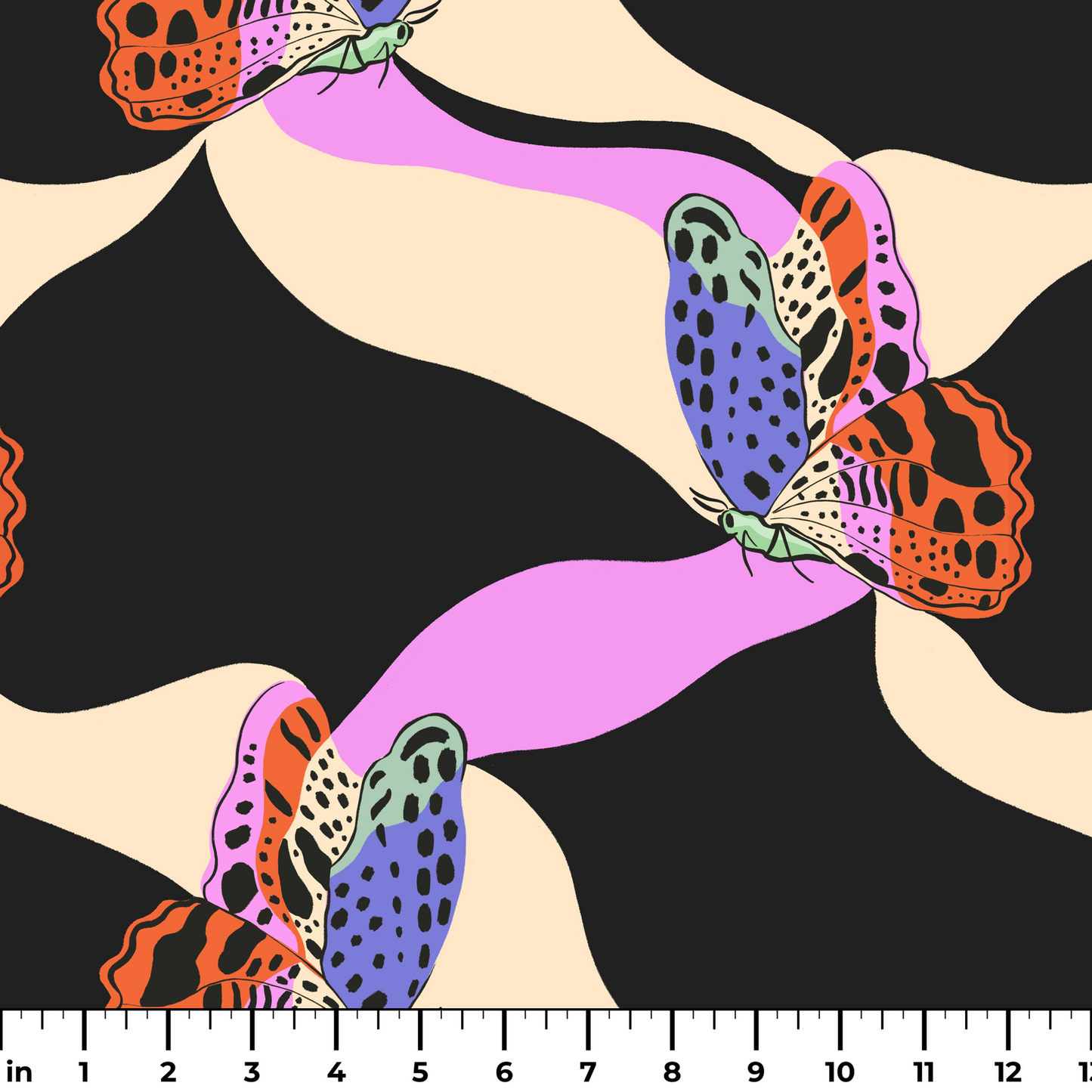 Abstract Butterflies  Fabric