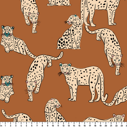 Big Cats, Crème Brûlée Fabric