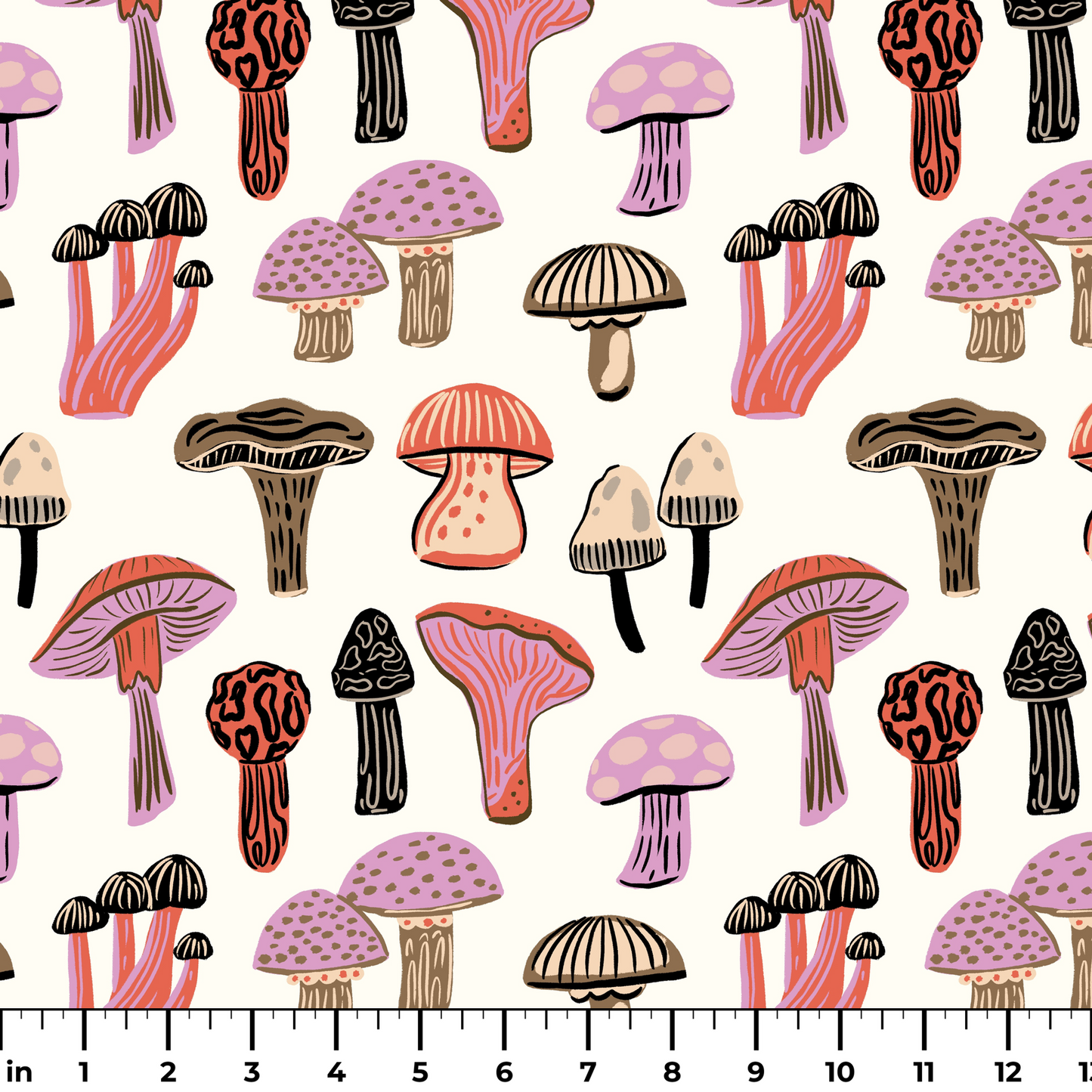 Foraged Mushrooms Fabric
