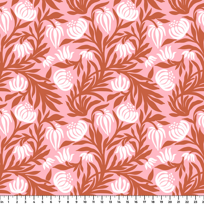 Morris Vines, Terracotta and Pink Wallpaper