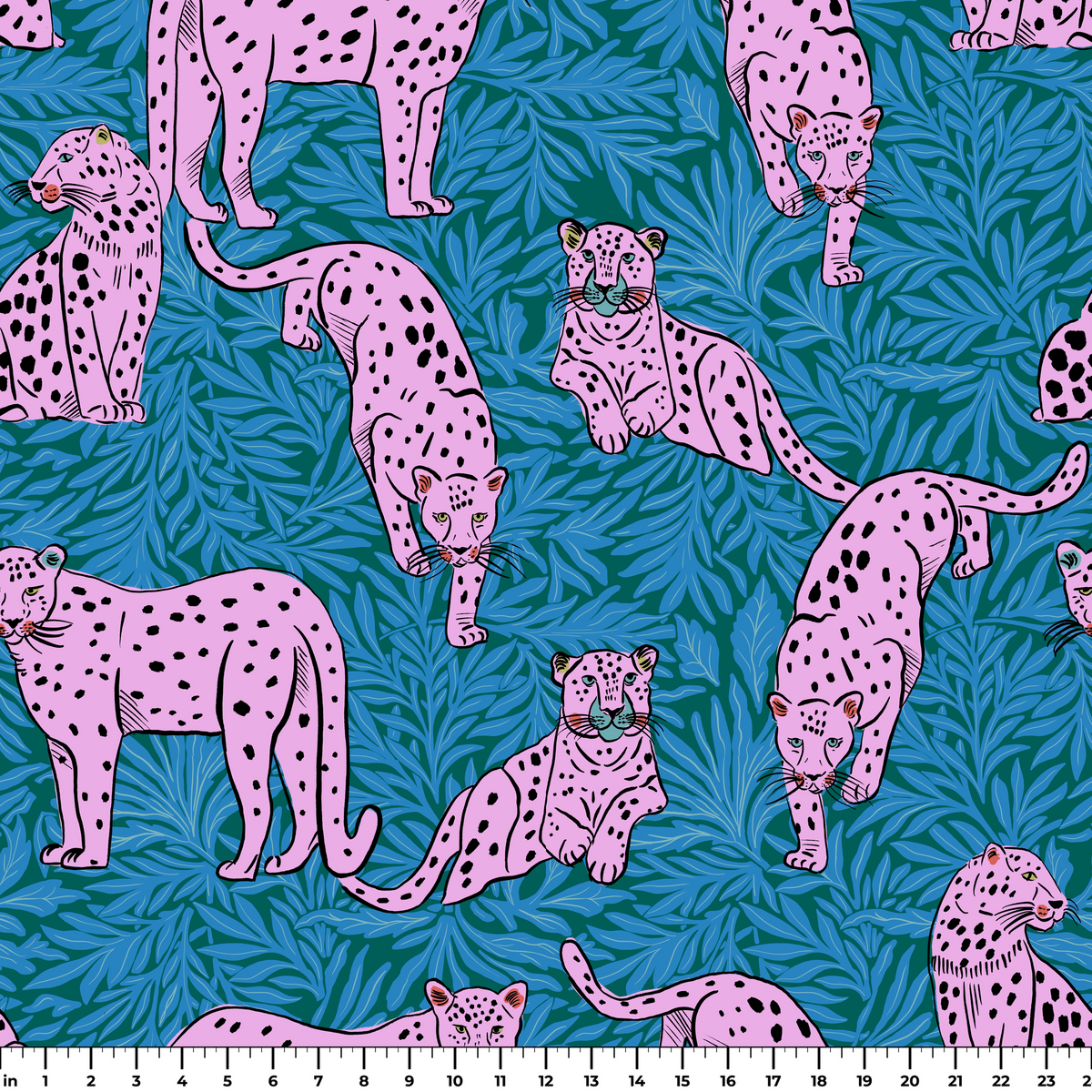 Big Cats with Willow Leaves Wallpaper