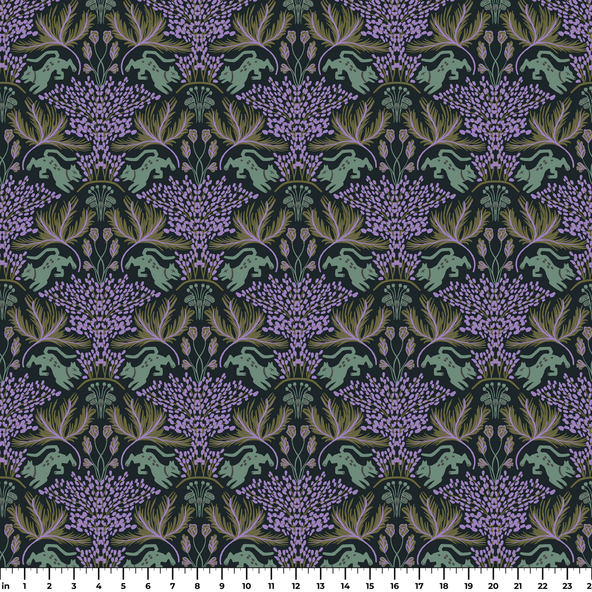 Dancing Dogs, Wisteria Wallpaper