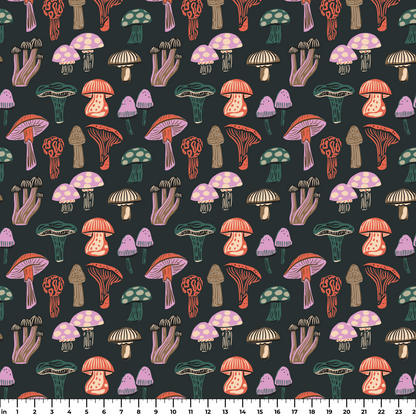 Eclectic Shrooms, Vintage Wallpaper