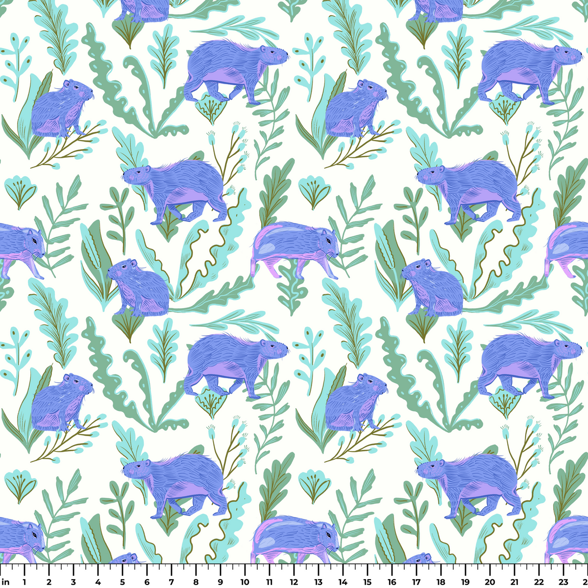 Candy Colored Capybara Wallpaper