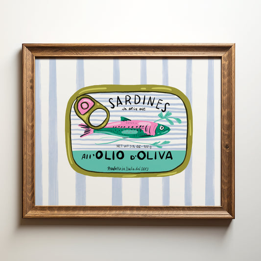 Sardine Can with Stripes - Art Print
