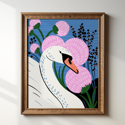 Serene Swan - Art Print
