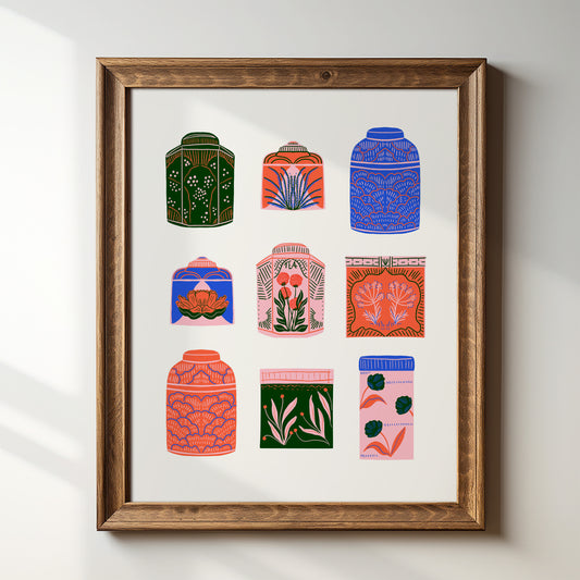 Tea Canisters - Art Print