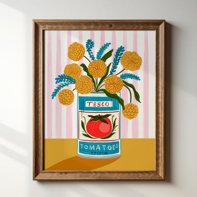 Tomato Can Floral - Art Print
