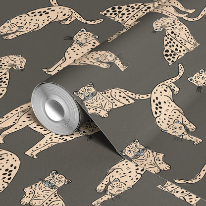 Big Cats, Urbane Bronze, Medium Wallpaper