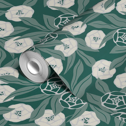 Art Deco Flowers, Country Squire Wallpaper